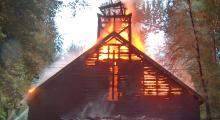 Pożar kościoła w Bytomiu Bobrku
